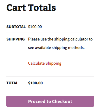 Appearance of the WooCommerce cart when the site visitor is not logged in