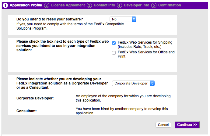 fedex-application-profile