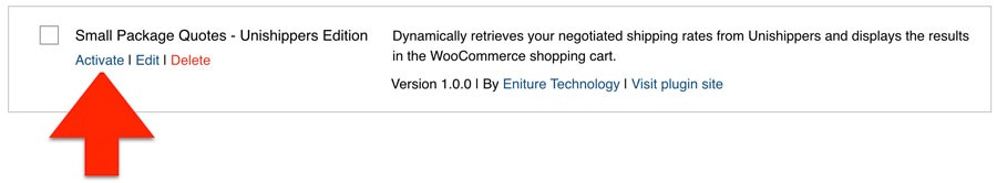 Activate Unshippers WooCommerce Plugin 2