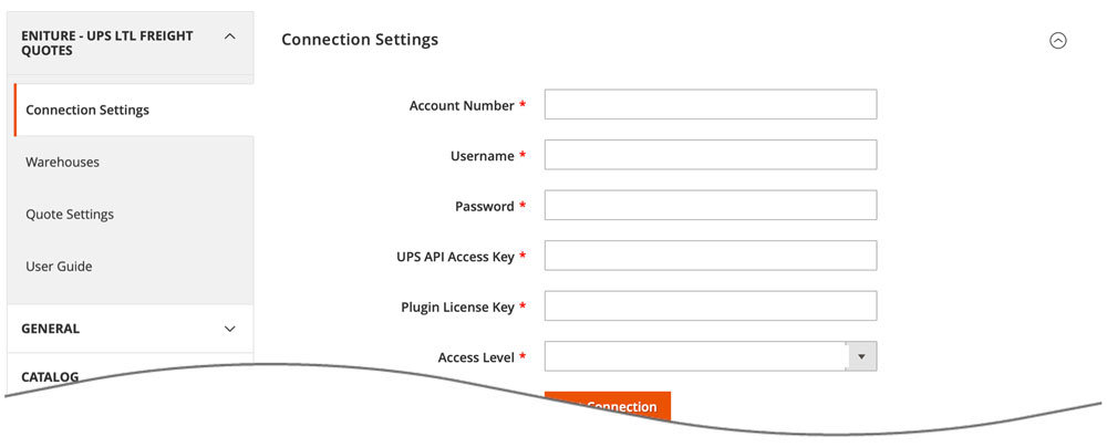 Magento 2 UPS LTL Freight Quotes Connection Settings