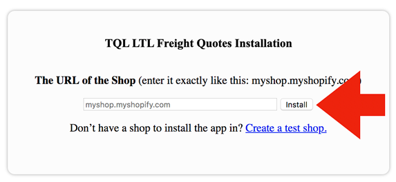 TQL LTL Freight Shopify Install Step2