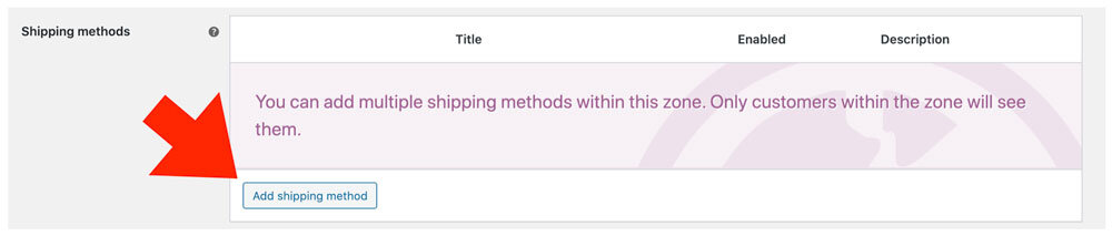 Flat Rate Shipping for Woocommerce Add Shipping Method
