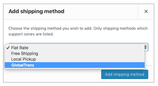 Add GlobalTranz LTL Freight Quotes for Woocommerce as a shipping method