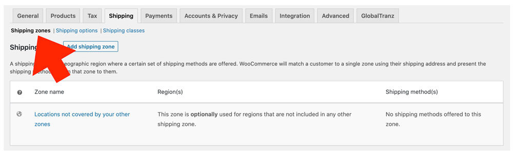 GlobalTranz LTL Freight Quotes for Woocommerce Shipping Zones