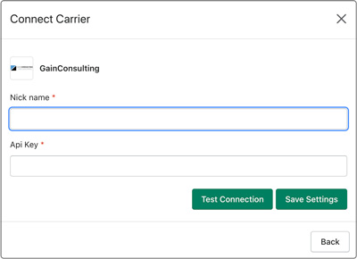 Connection Settings - Gain Consulting
