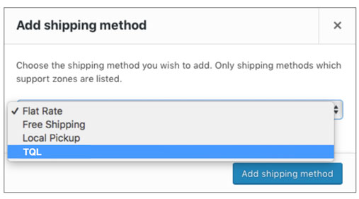 TQL add or edit WooCommerce Shipping Zone