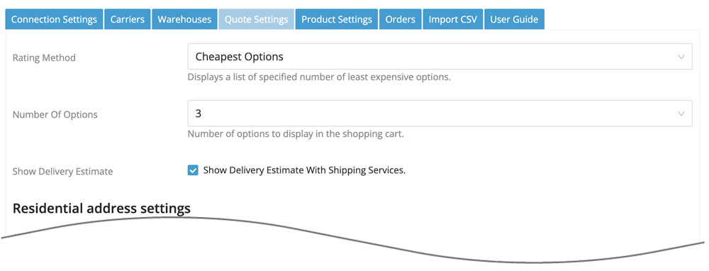 BigCommerce FreightQuote.com LTL Freight Quote Settings