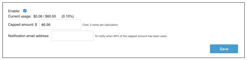 Pallet Packaging Usage Charge Settings