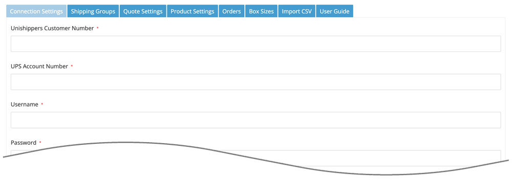 Unishippers BigCommerce API Connection Settings