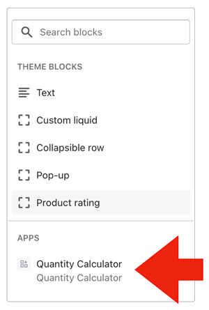 Add Quantity Calculator for Shopify App Block