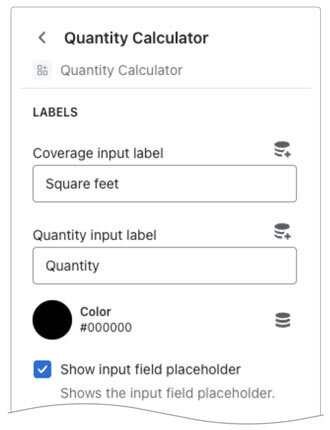 Quantity Calculator Field Settings