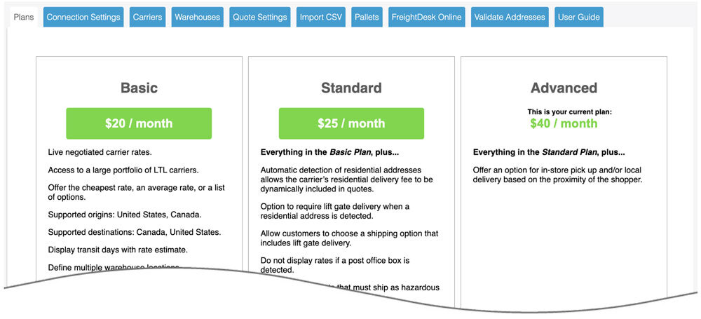 CH Robinson Shopify Plans