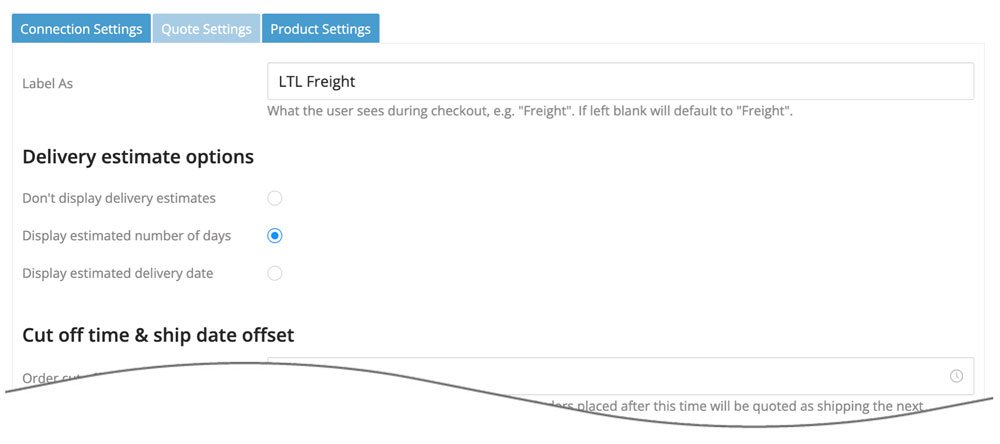 Real-time Shipping Quotes for BigCommerce Daylight Transport Quote Settings