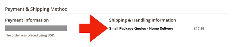 Small Package Quotes Magento Module For FedEx Customers Chosen Shipping Method