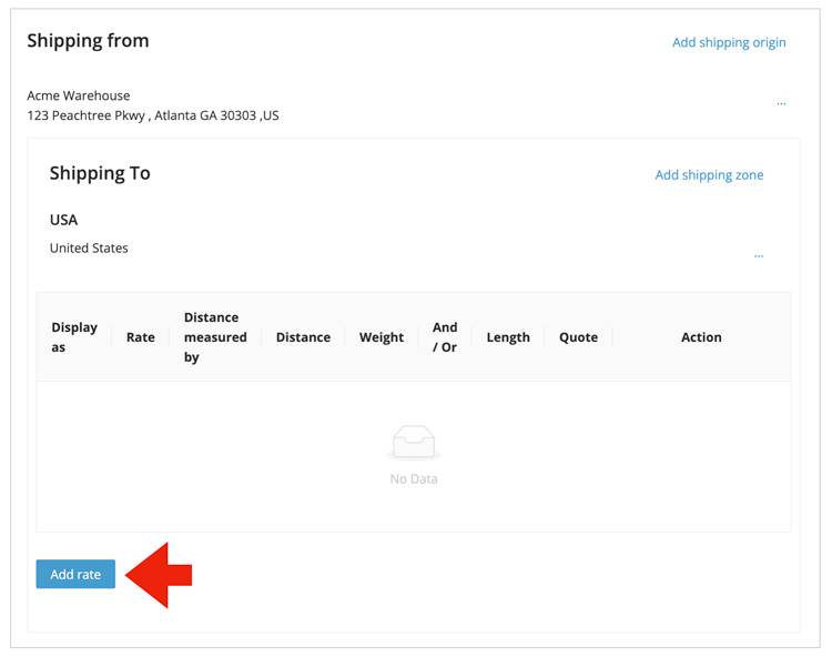 BigCommerce Real Time Shipping Rates Distance Based Shipping Calculator Add Rate