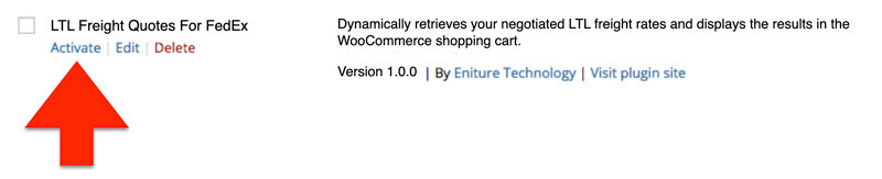 LTL Freight Quotes for WooCommerce Activation Link for FedEx Freight Customers