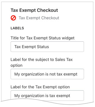 Tax Exempt App for Shopify Online Store Settings