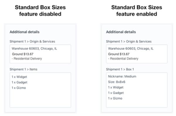 Small Package Quotes for Shopify Additional Details Widget