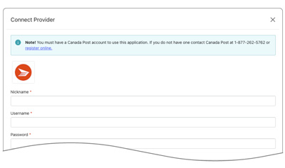Canada Post Connection Settings For Real Time Shipping Quotes app for Shopify