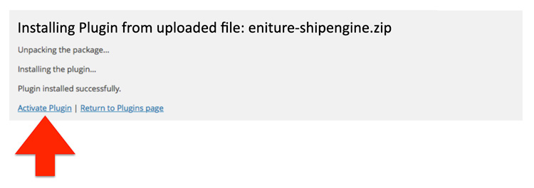 Activate ShipEngine Shipping Rates plugin for WooCommerce