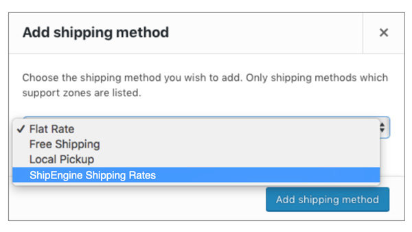 ShipEngine Shipping Rates plugin for WooCommerce Shipping Method