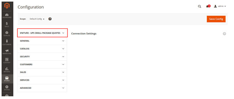 Magento UPS Small Package Quotes Module Settings