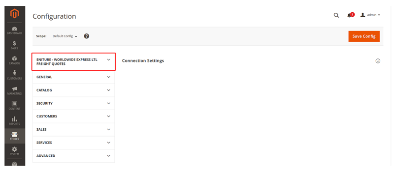 Magento Worldwide Express LTL Freight Quotes Module Settings
