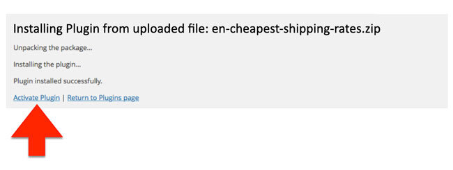 Activate Cheapest Shipping Rates Plugin for WooCommerce