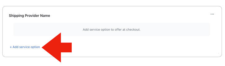 Shipping Account Capture for Shopify Add Service Option Link