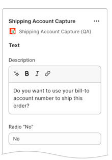 Shipping Account Capture for Shopify app settings