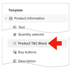 Terms & Conditions for Shopify app - Access app block settings