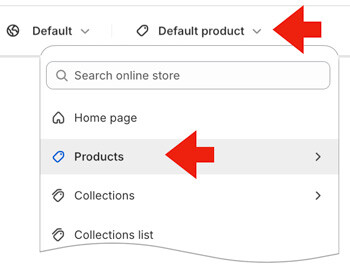 Terms & Conditions Shopify app - Create new product theme page Step 1