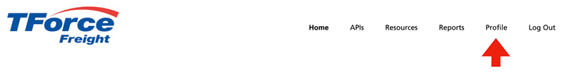 TForce Profile navigation link