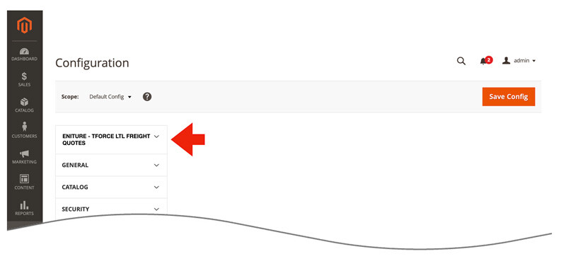 Magento 2 TForce LTL Freight Quotes Extension Settings