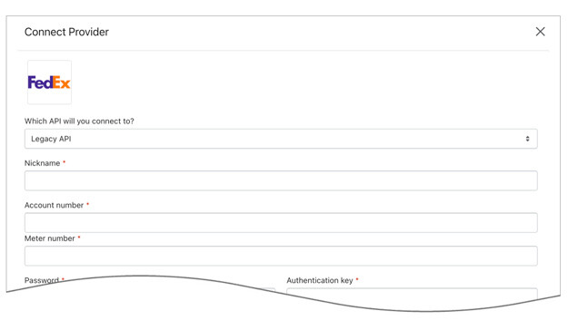 Real Time Shipping Quotes Legacy FedEx API Connection Settings
