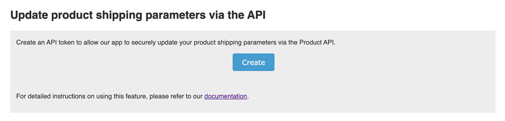 Products API for Eniture Technology quoting apps for Shopify