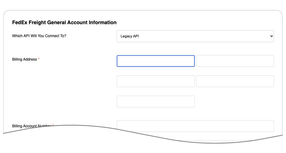 FedEx Freight app for Shopify - Legacy Connection Settings