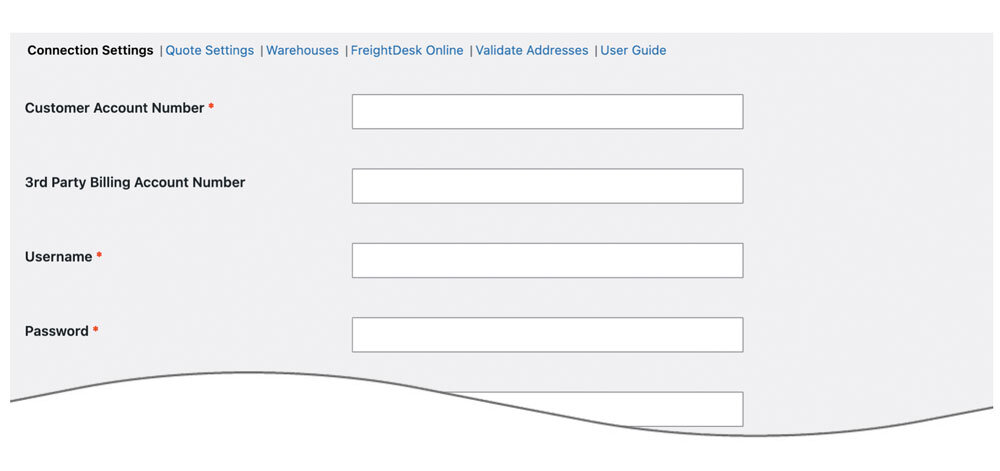 Southeastern LTL freight quotes for WooCommerce - Connection Settings