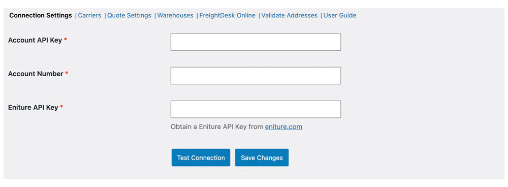 Echo plugin for WooCommerce Connection Settings - Eniture API Key