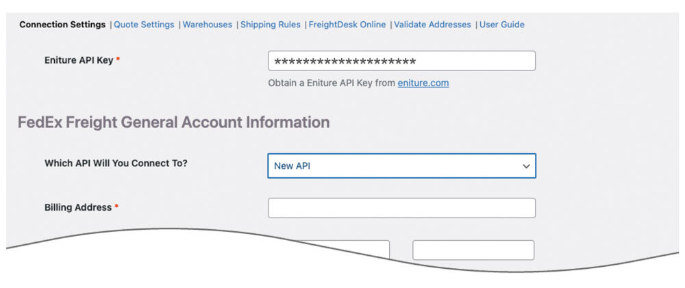 FedEx Freight plugin for WooCommerce - New API Connection Settings