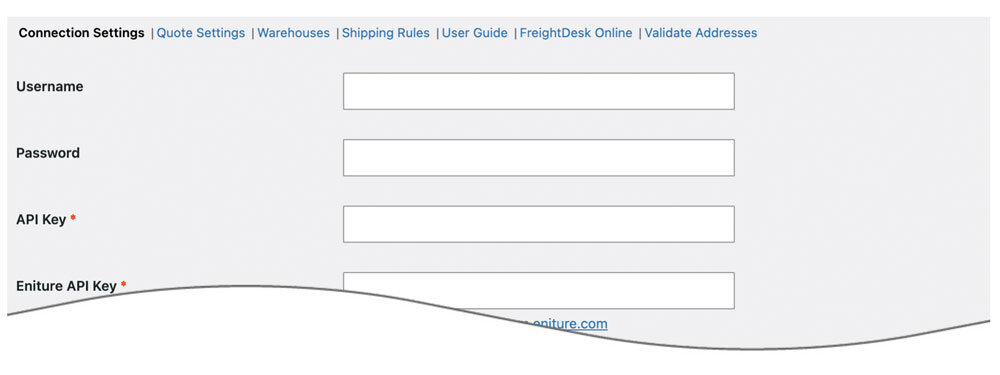 R+L LTL freight plugin for WooCommerce - Connection Settings