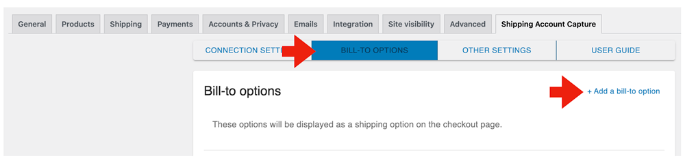 Shipping Account Capture plugin for WooCommerce - Bill To Options