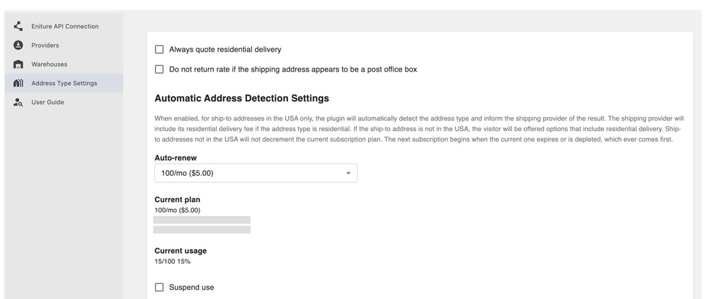Real Time Shipping Quotes for WooCommerce - Address Type Detection