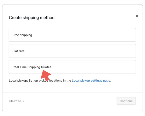 Real Time Shipping Quotes for WooCommerce - Add Shipping Method