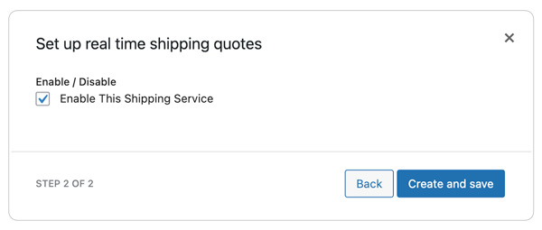 Real Time Shipping Quotes for WooCommerce - Enable Shipping Method