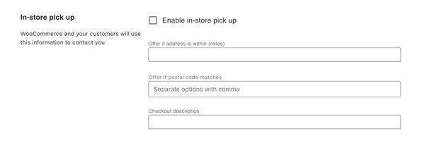 Real Time Shipping Quotes for WooCommerce - Instore Pickup Settings
