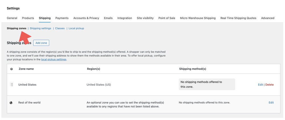 Real Time Shipping Quotes for WooCommerce - Shipping Zone Settings