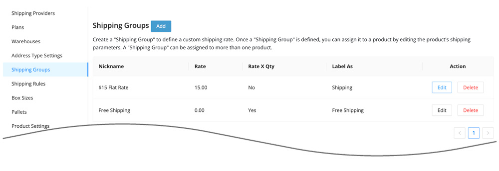 BigCommerce Real-time Shipping Quotes Shipping Groups
