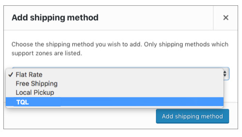 TQL LTL Freight Quotes for WooCommerce - Add TQL Shipping Method