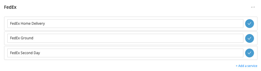 Shipping Account Capture Add Carrier Services for the BigCommerce Real-time Shipping Quotes app.